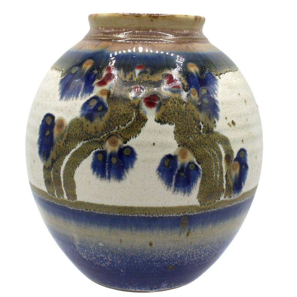 Vintage Studio Art Pottery Vase by William Crutchfield Hand Thrown Stoneware